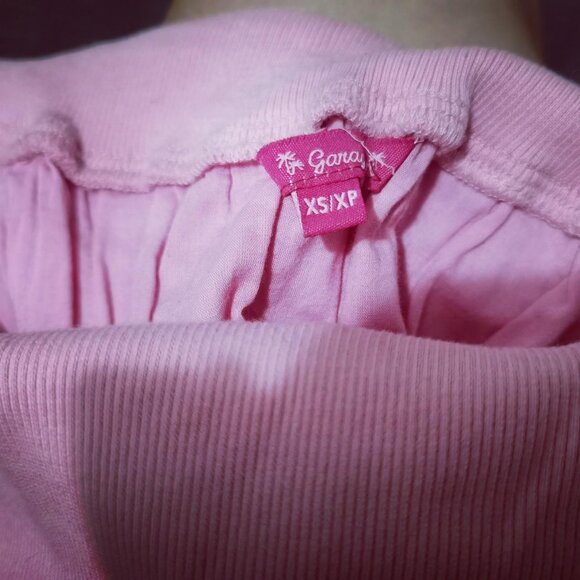 Pink chiffon ruffle pleated skirt elastic waistband - Picture 4 of 6